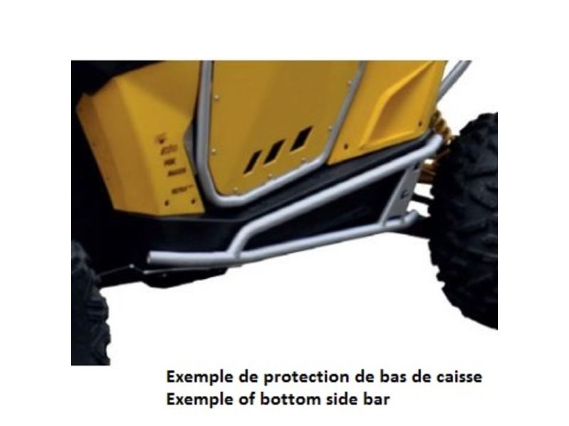 Protection de bas de caisse ART - aluminium Polaris RZR1000XP