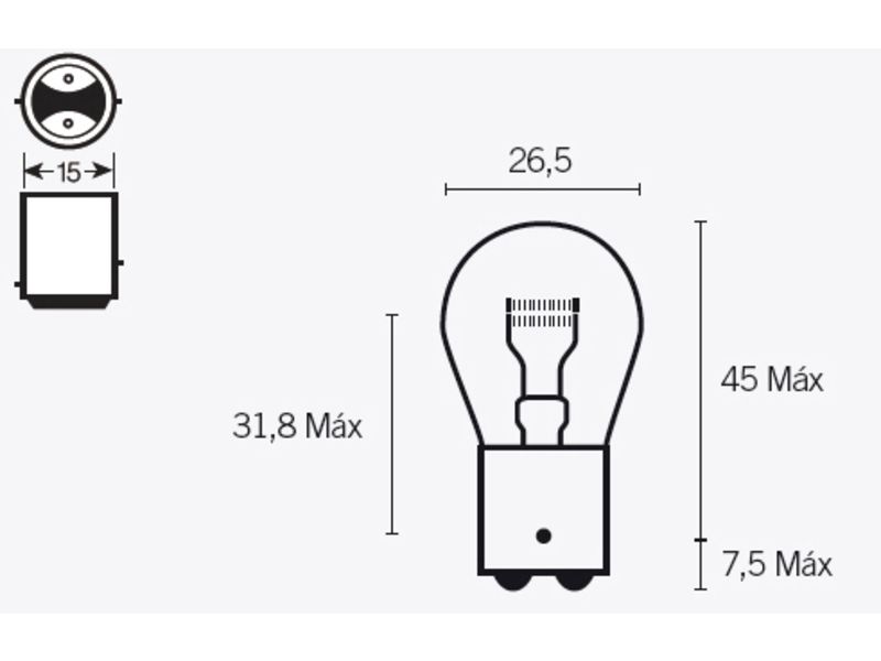 Ampoule TECNIUM S25 12V 21/5W - x10