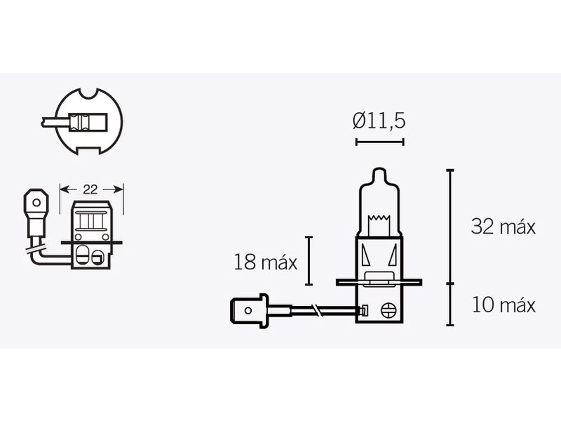 Ampoule V PARTS H3 12V 55W