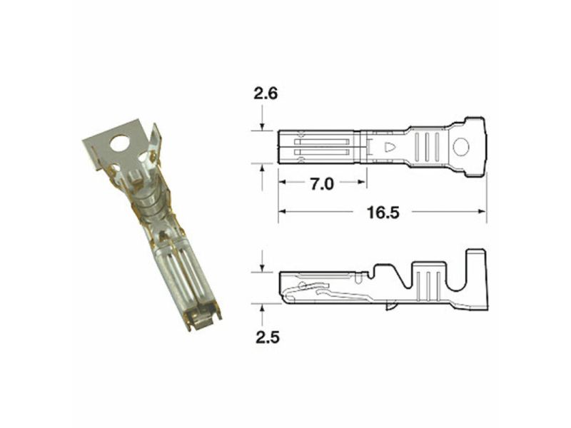 Cosse femelle générique BIHR Ø0,85mm²/1,25mm²