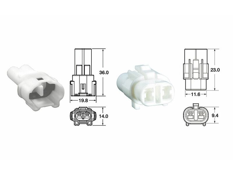 Jeu de connectiques 2 voies série 090 SMTO BIHR type origine Ø0,85mm²/1,25mm² - 5 jeux complets