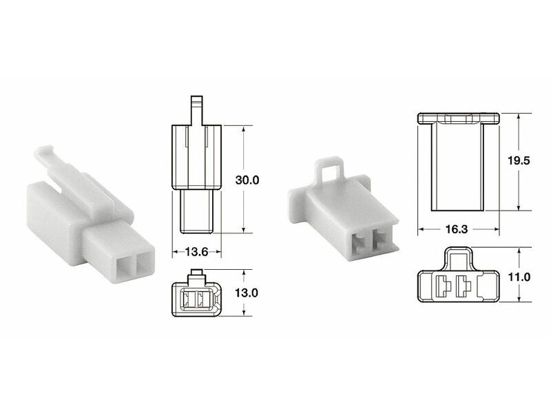 Jeu de connectiques 2 voies 110 ML BIHR type origine Ø0,5mm²/0,85mm² - 5 jeux complets