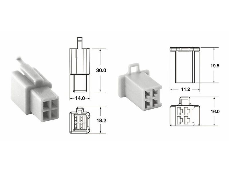 Jeu de connectiques 4 voies 110 ML BIHR type origine Ø0,5mm²/0,85mm² - 5 jeux complets