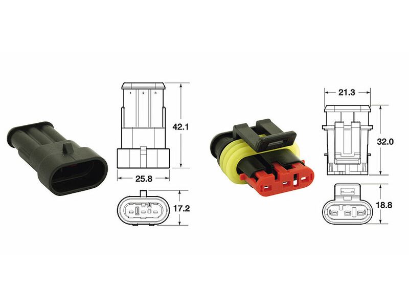 Jeu de connectiques génériques 3 voies - 5 jeux complets