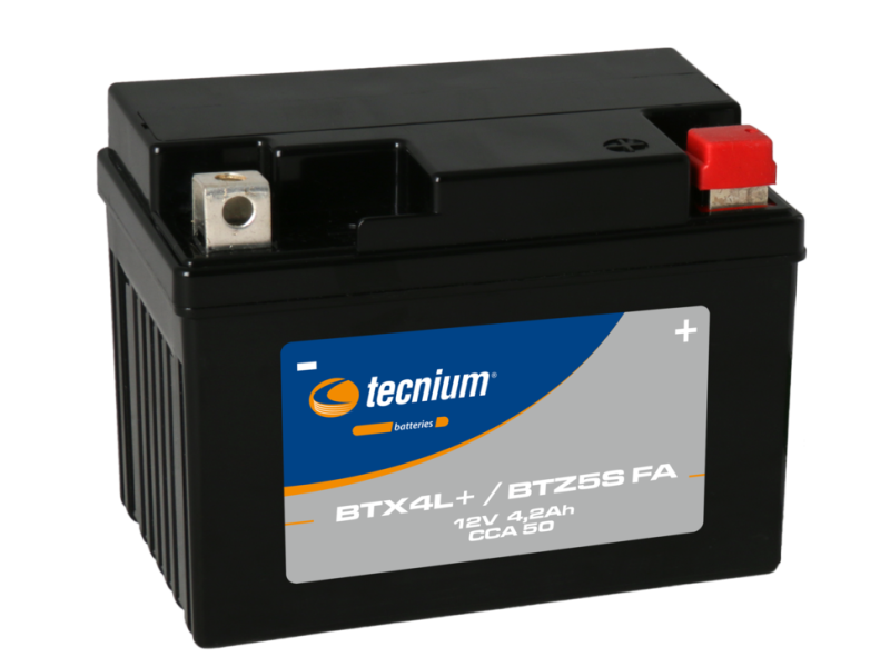 Batterie TECNIUM sans entretien activé usine - BTX4L+/BTZ5S