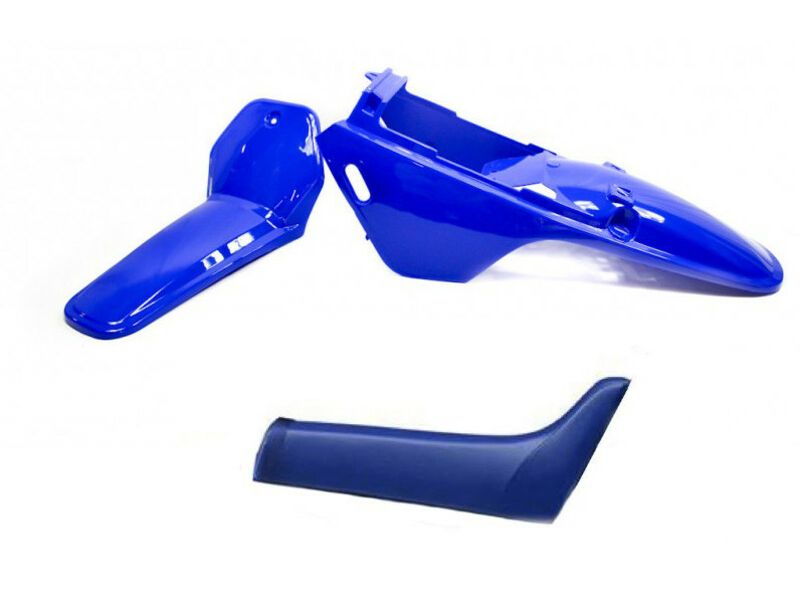 Kit plastique ART couleur origine bleu avec selle complète bleu Yamaha PW80
