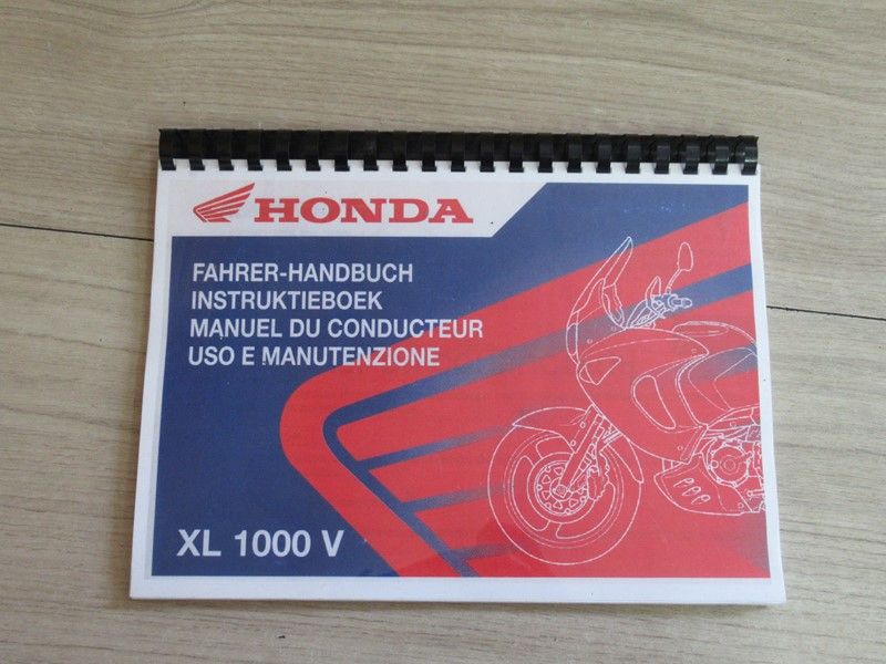 Manuel du conducteur Honda XLV 1000 1999-2002